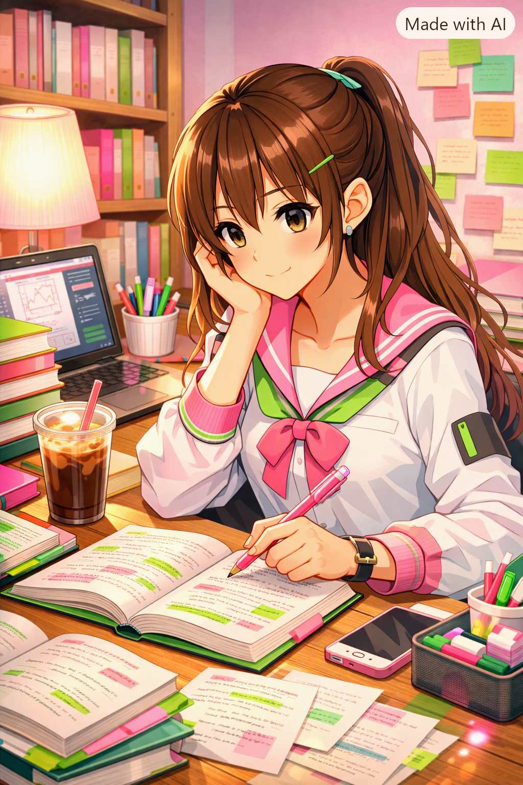Student studying a computer science course